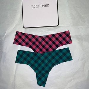 (S) 2pcs  Victoria's Secret THONG No Show Panties